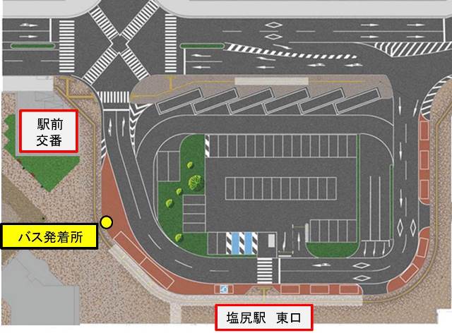 塩尻駅東口バス発着場