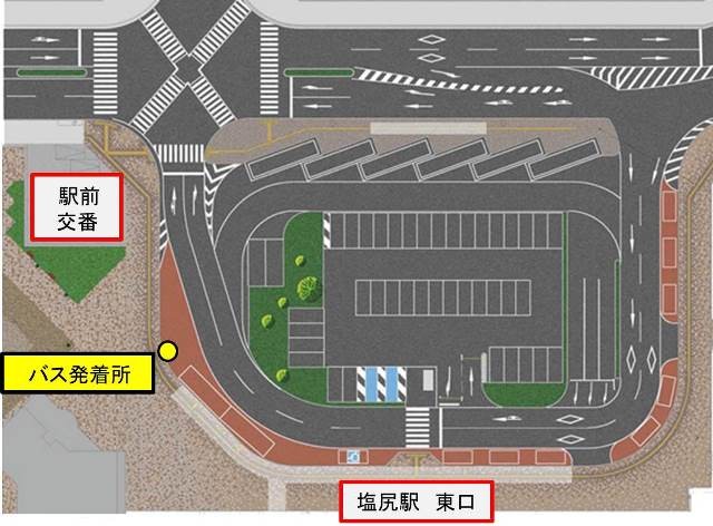 塩尻駅東口バス発着場