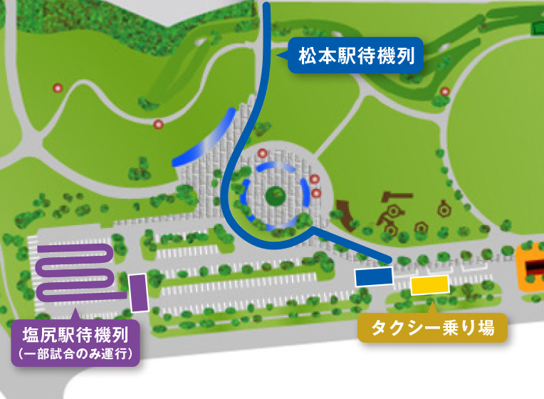 松本駅から自転車でアルウィンスタジアムまでなんぶん